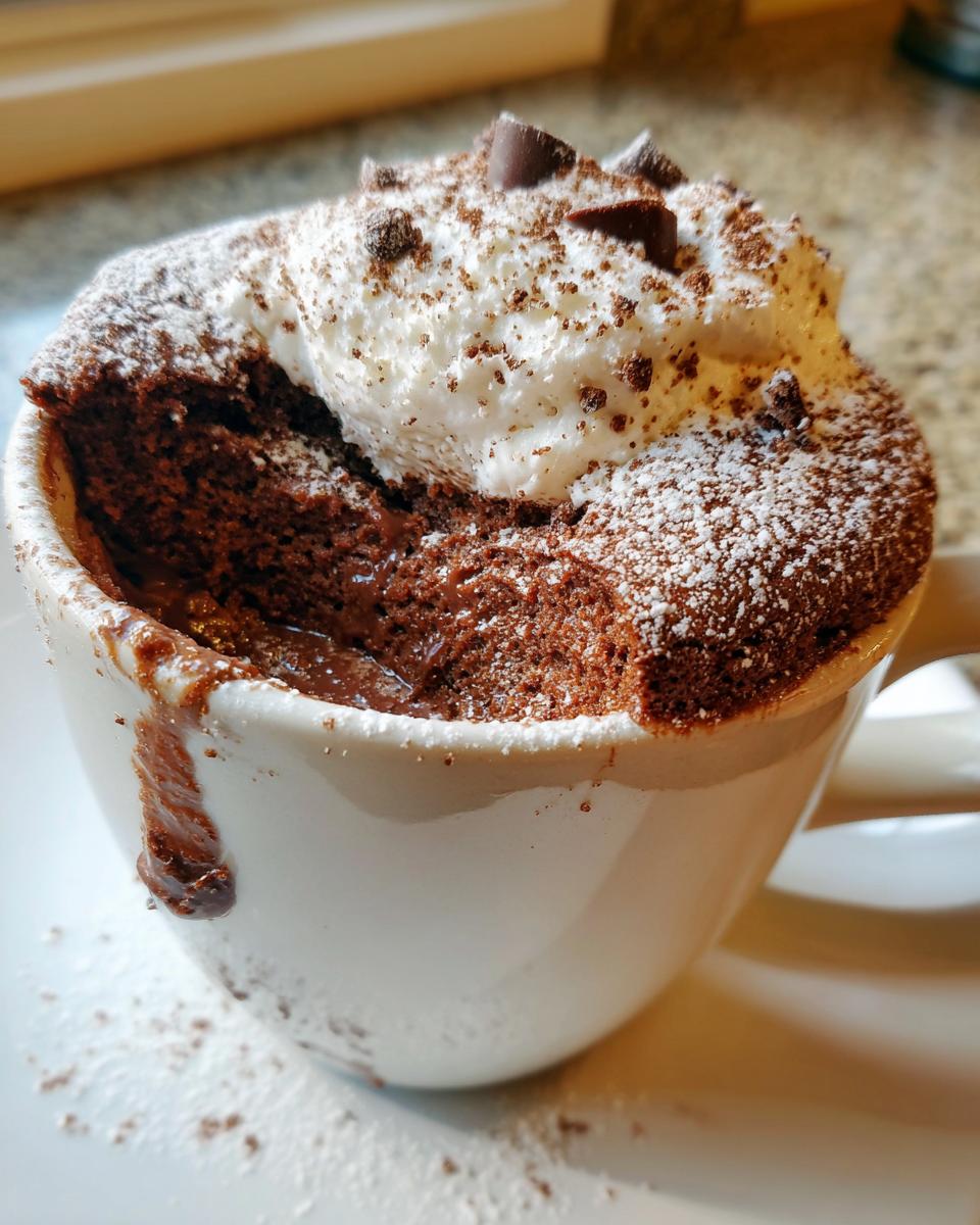 chocolate mug cake - detail 3