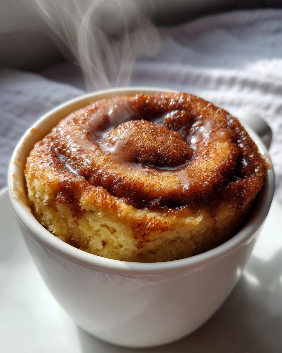 cinnamon roll mug cake - detail 1