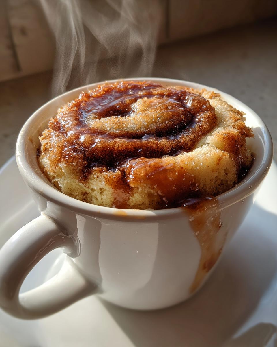 cinnamon roll mug cake - detail 2