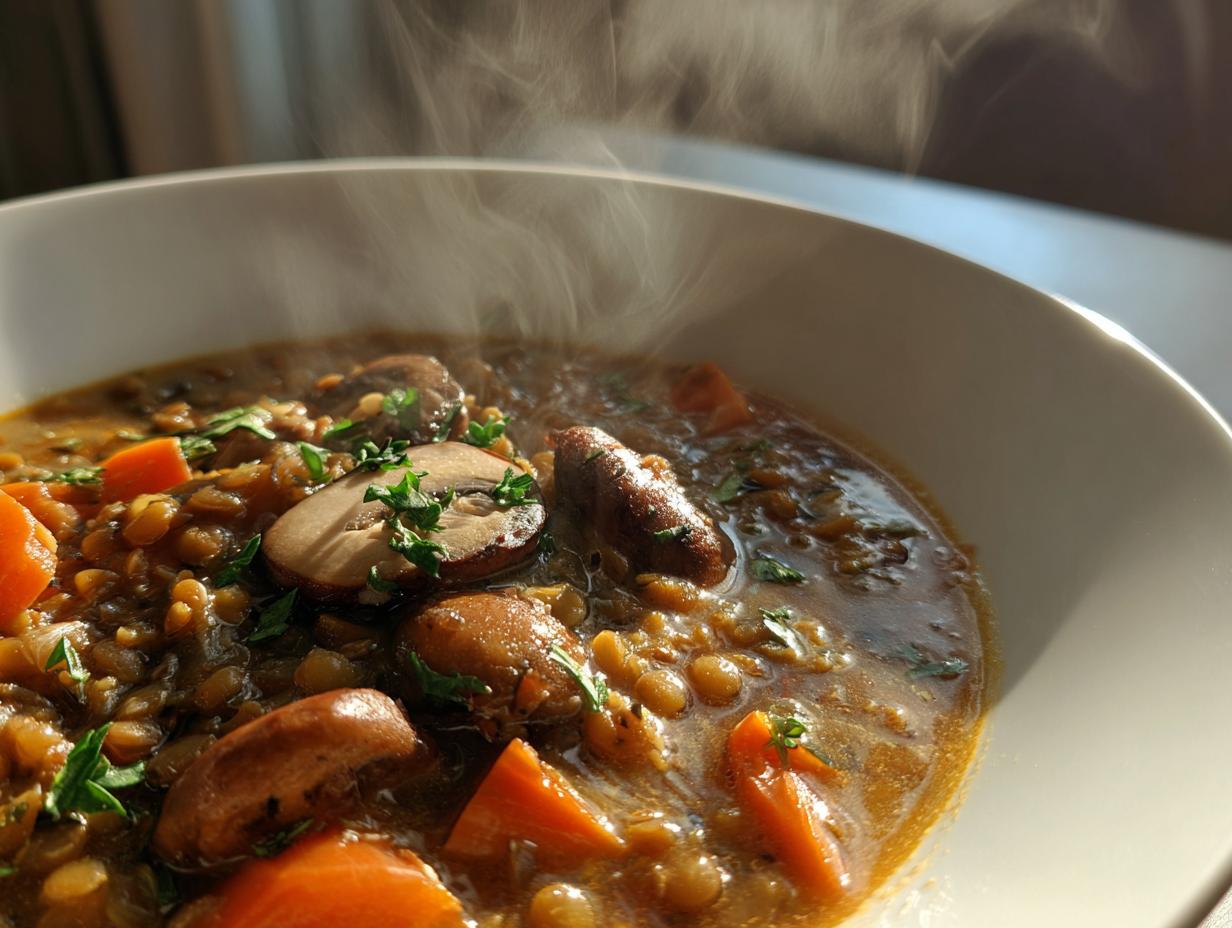 Lentil Mushroom Stew Recipe
