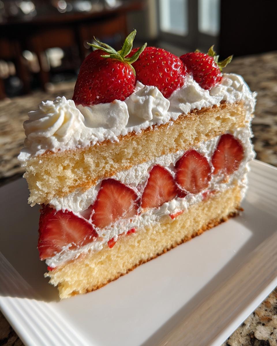 strawberry shortcake cake - detail 1