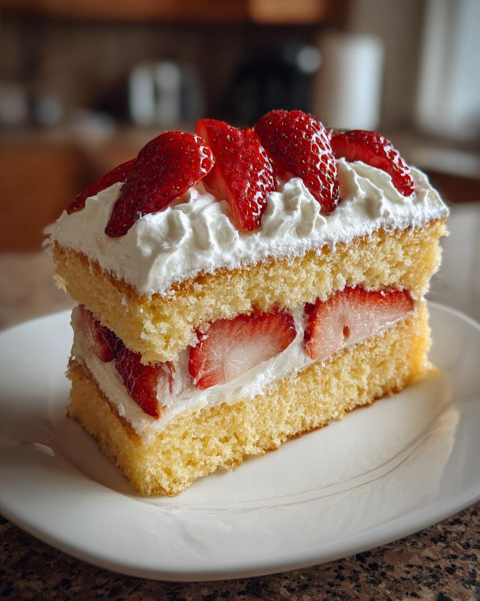 strawberry shortcake cake - detail 2