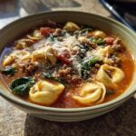 Crockpot Tortellini and Sausage Soup
