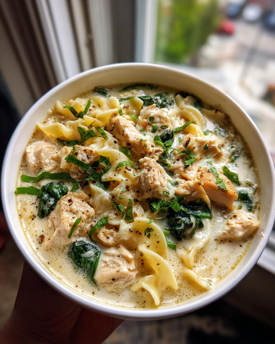 White Chicken Lasagna Soup - detail 1