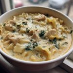 White Chicken Lasagna Soup