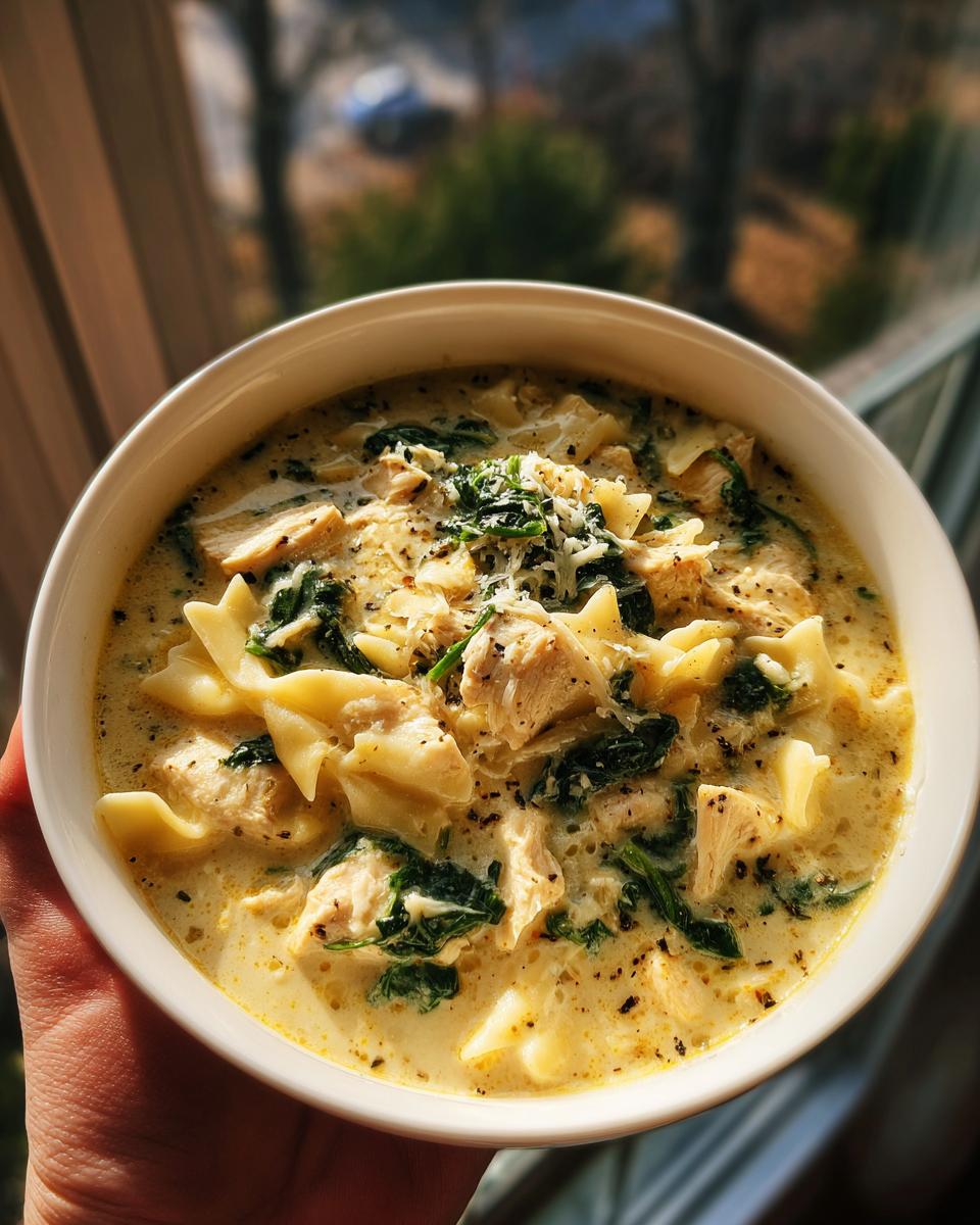 White Chicken Lasagna Soup - detail 2