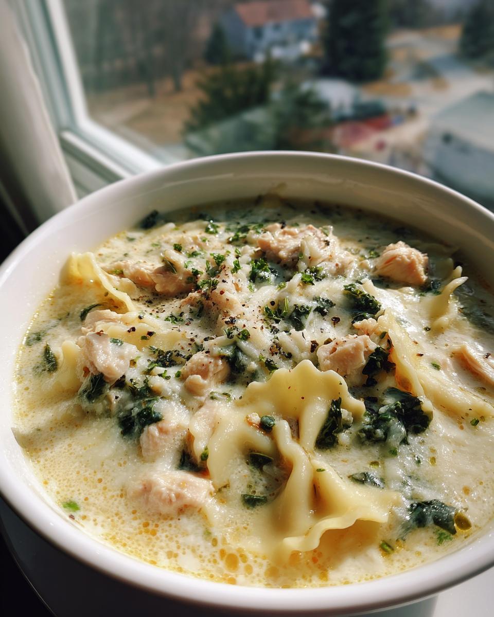 White Chicken Lasagna Soup - detail 3