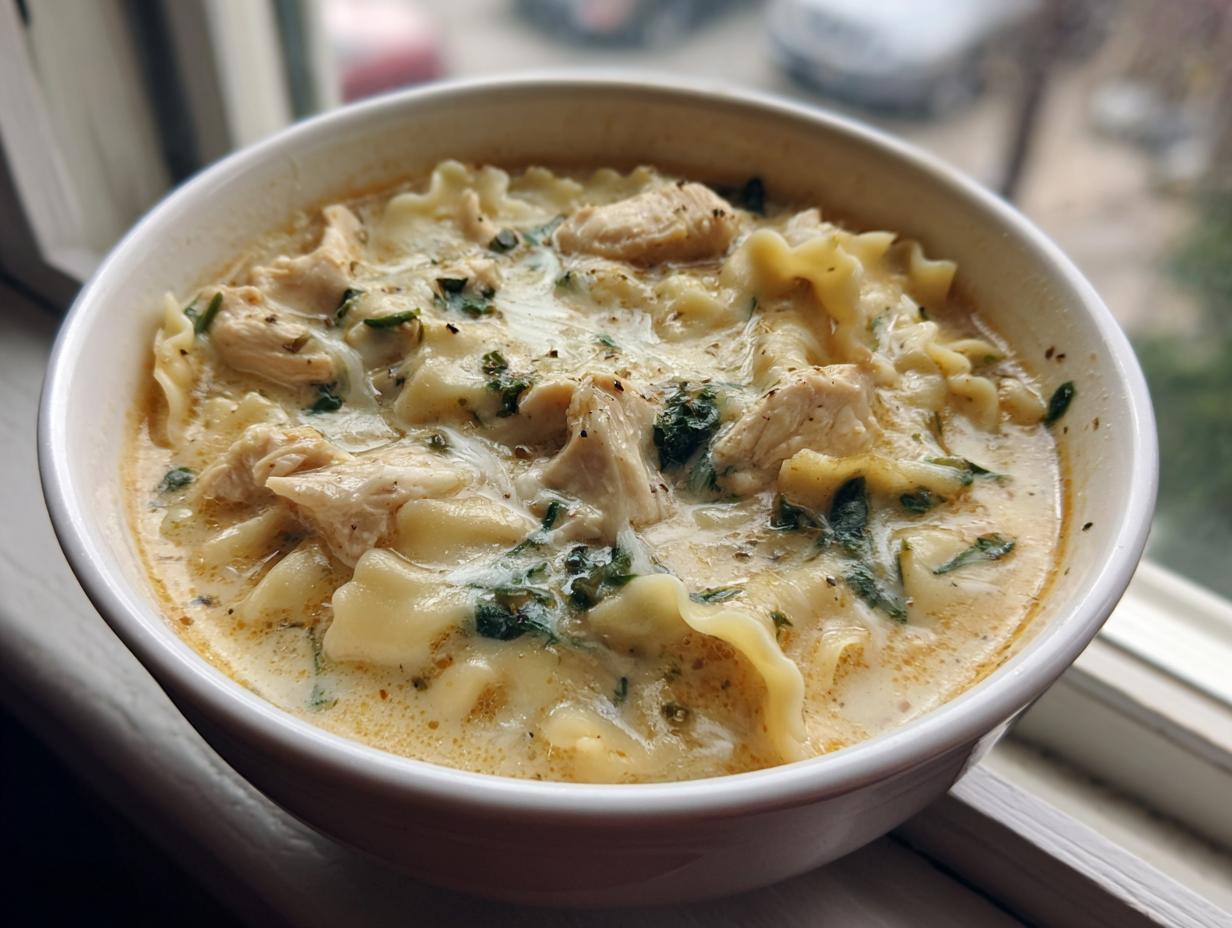 Ultimate 30-Minute White Chicken Lasagna Soup Bliss