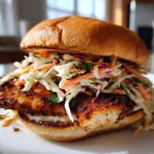 Blackened Catfish Sandwiches with Slaw