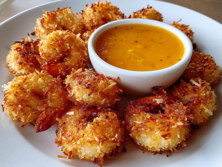 Crispy Coconut Shrimp with Mango Sauce