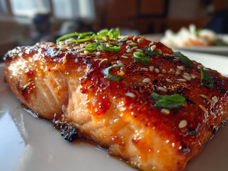 Honey Sriracha Glazed Salmon