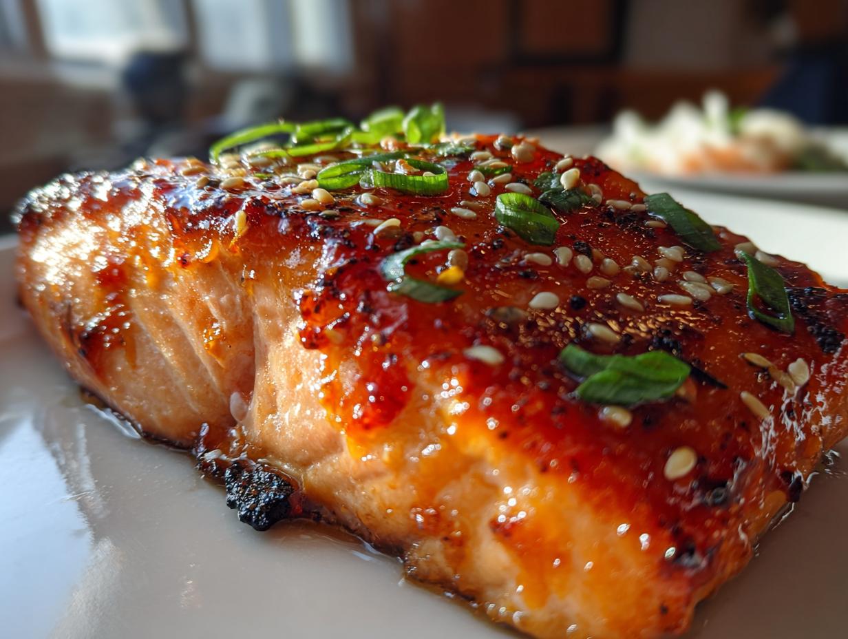 Honey Sriracha Glazed Salmon