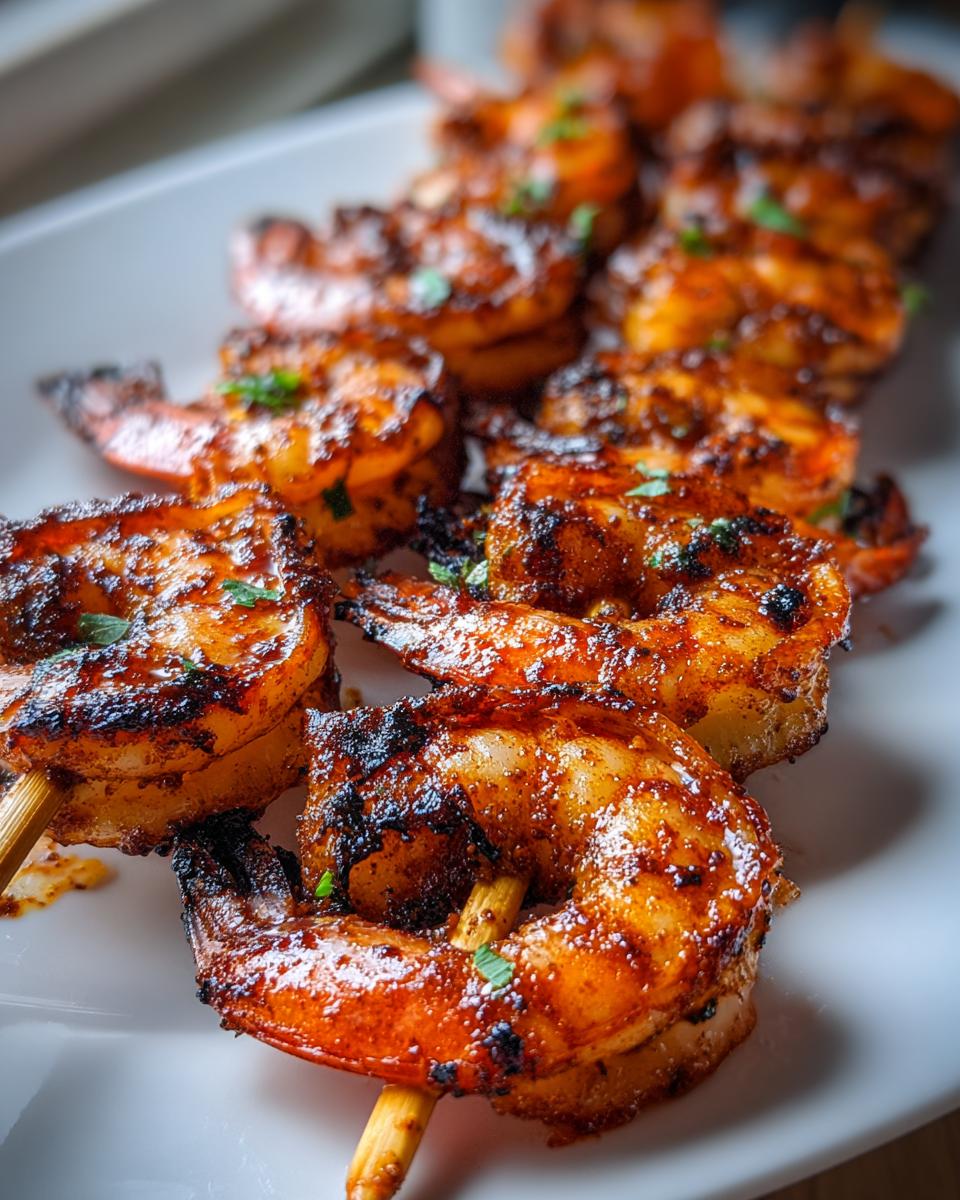 Jamaican Jerk Shrimp Skewers - detail 2
