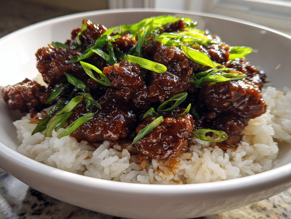 Mongolian Ground Beef Stir Fry