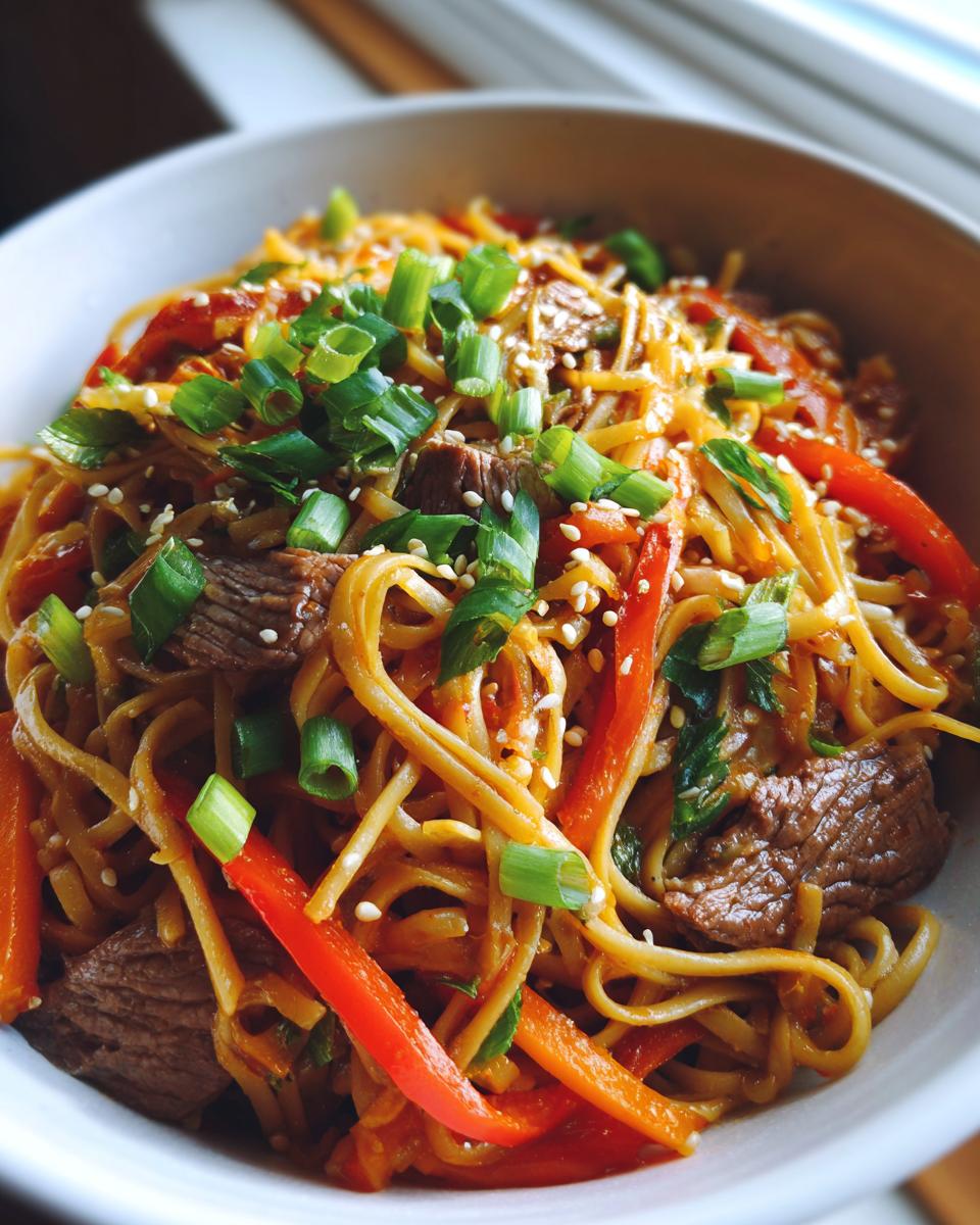 Sesame Ginger Beef Noodle Bowl - detail 2