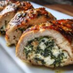 Spinach and Feta Stuffed Chicken Rolls
