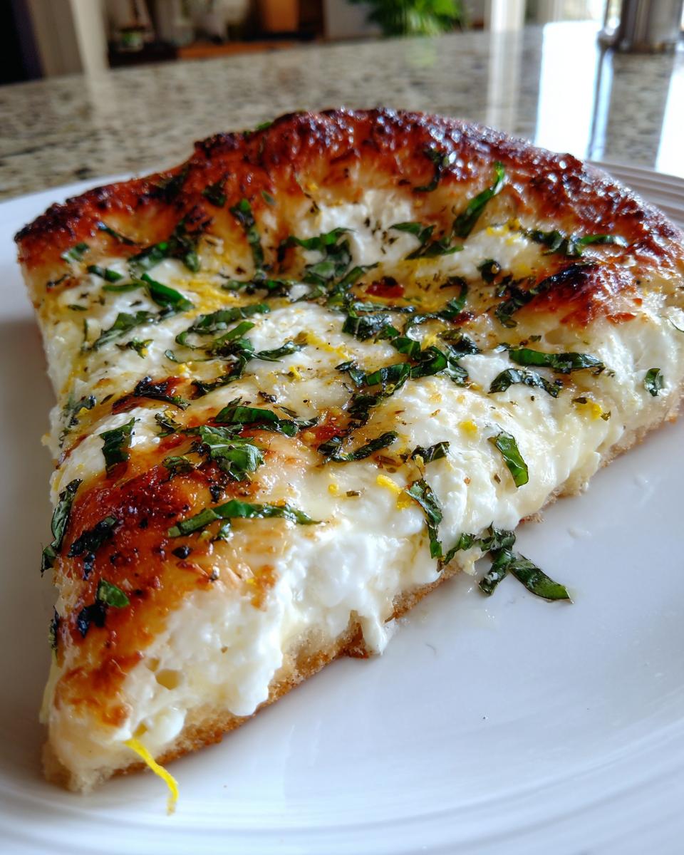 3 Cheese Lemon Basil Pizza - detail 1