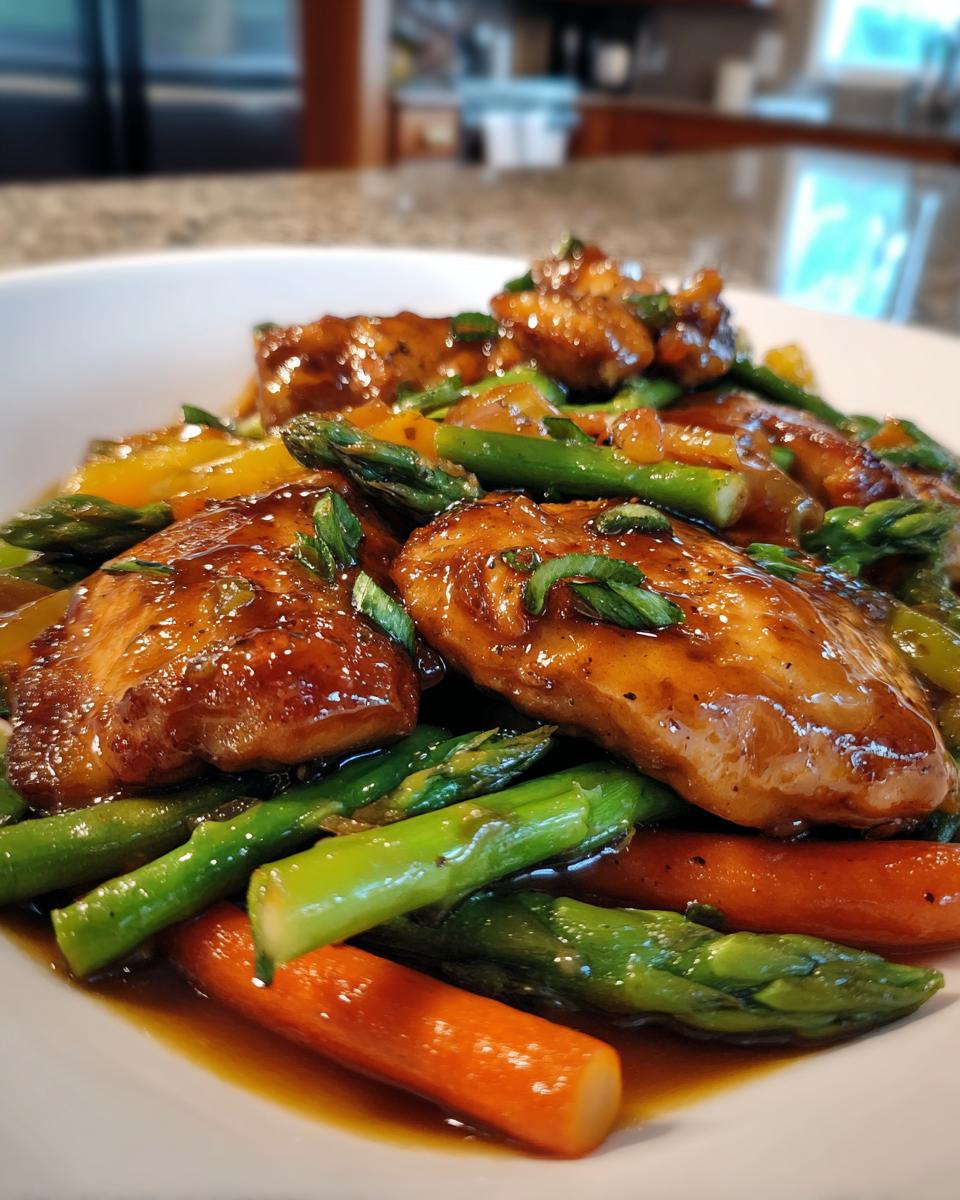 Apricot-Glazed Chicken with Spring Vegetables - detail 1