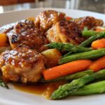 Apricot-Glazed Chicken with Spring Vegetables