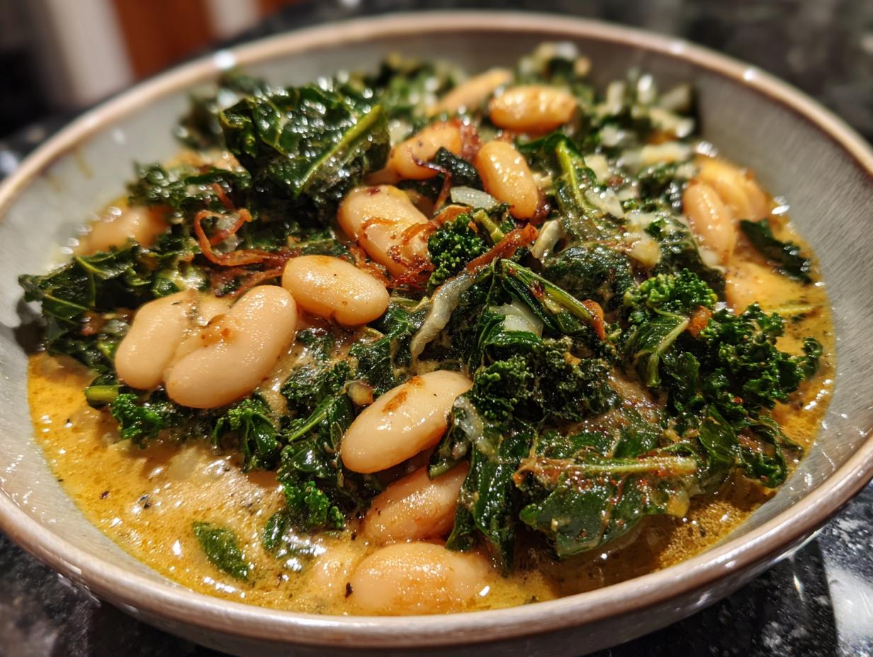 Creamy Beans and Greens Skillet