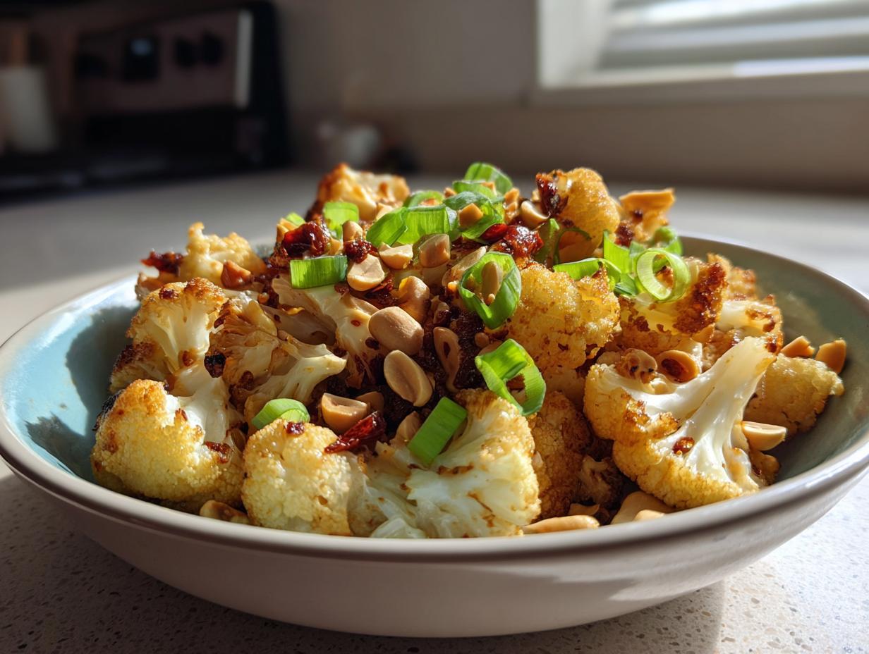 Cauliflower Stir-Fry with Toasted Peanuts