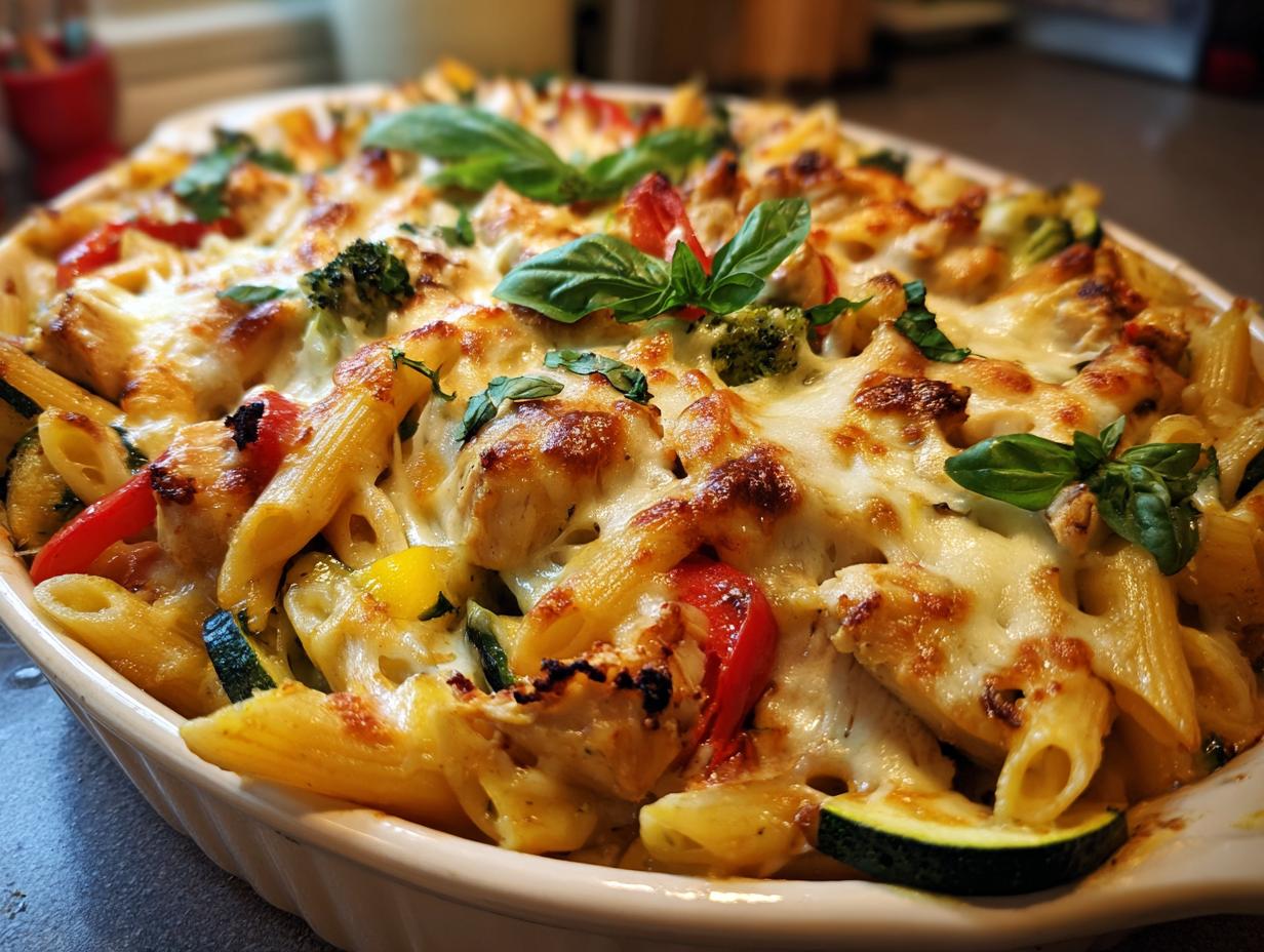 Chicken Primavera Pasta Bake