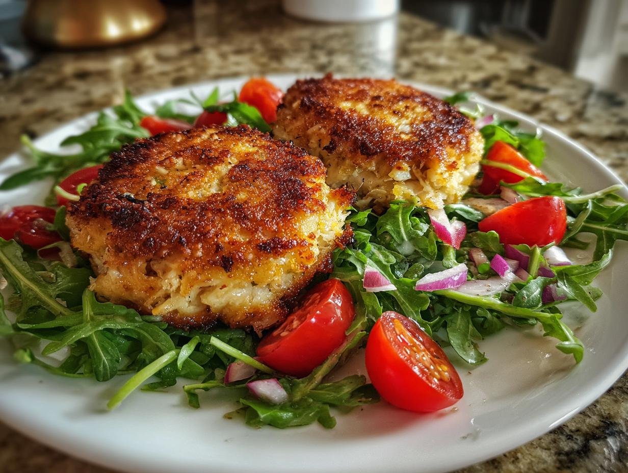 Crab Cakes with Arugula Salad
