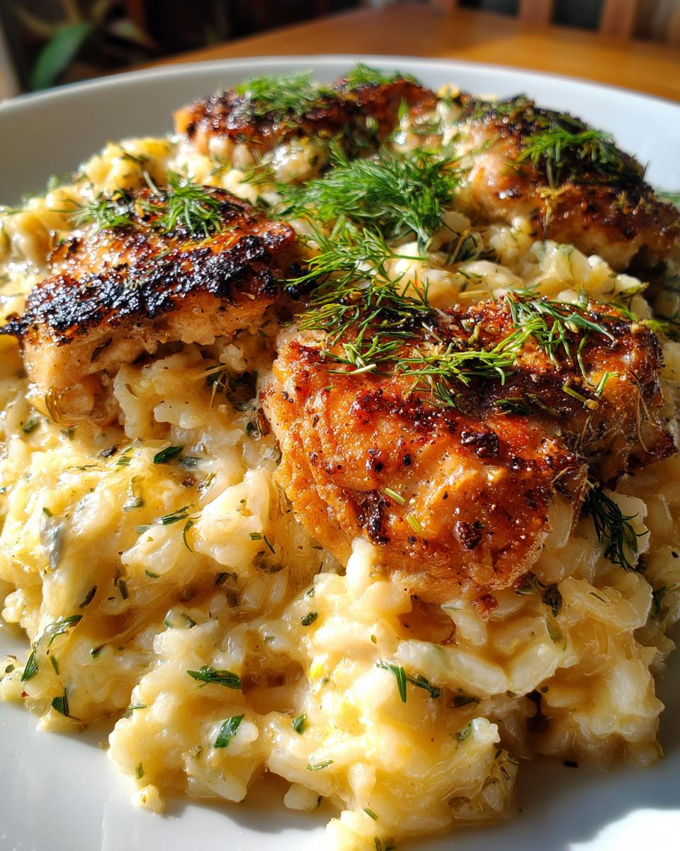 Creamy Lemon-Dill Chicken & Rice Casserole - detail 1