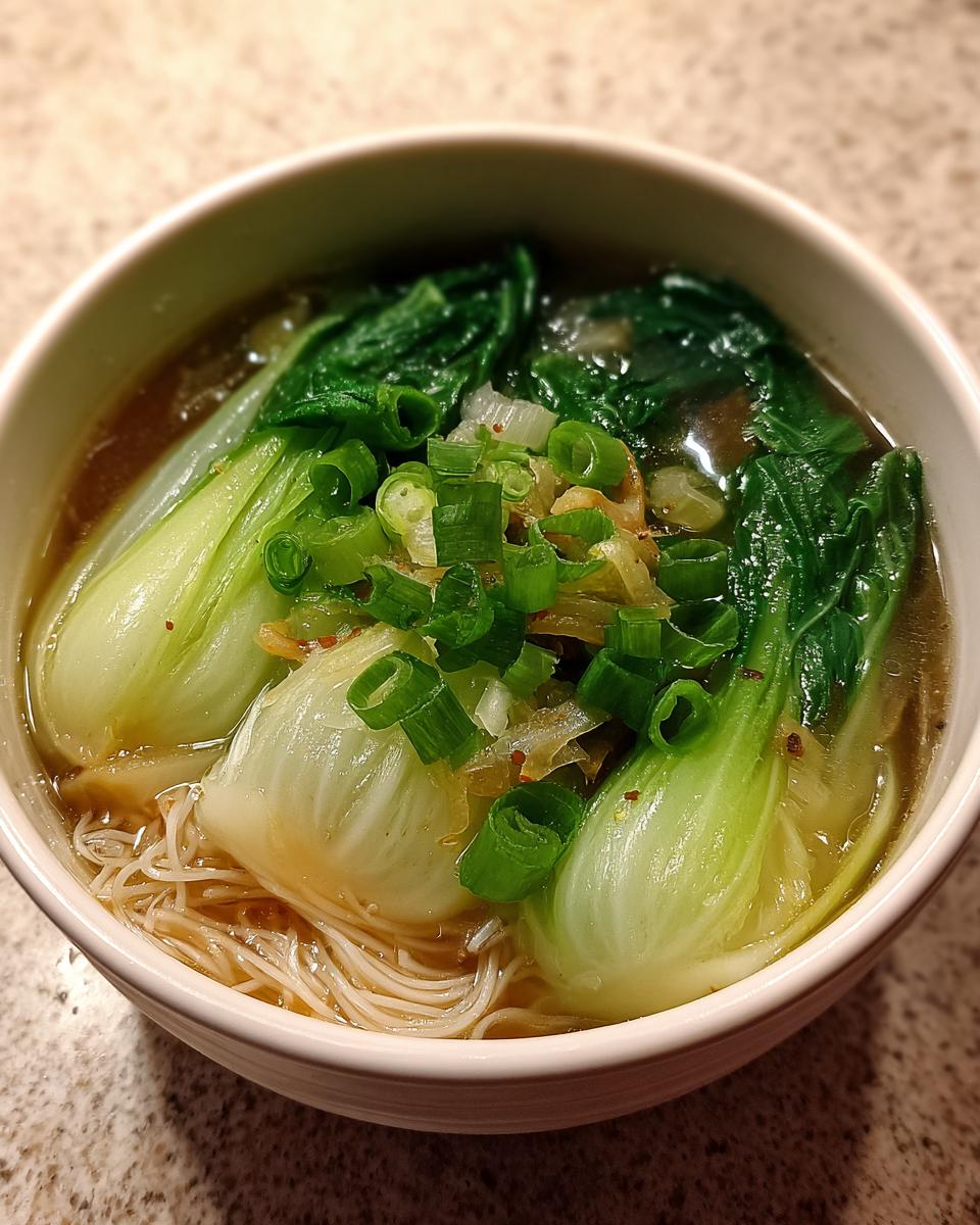Ginger Garlic Noodle Soup with Bok Choy - detail 1