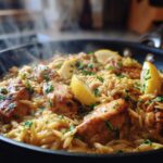 High-Protein Lemon Chicken Orzo