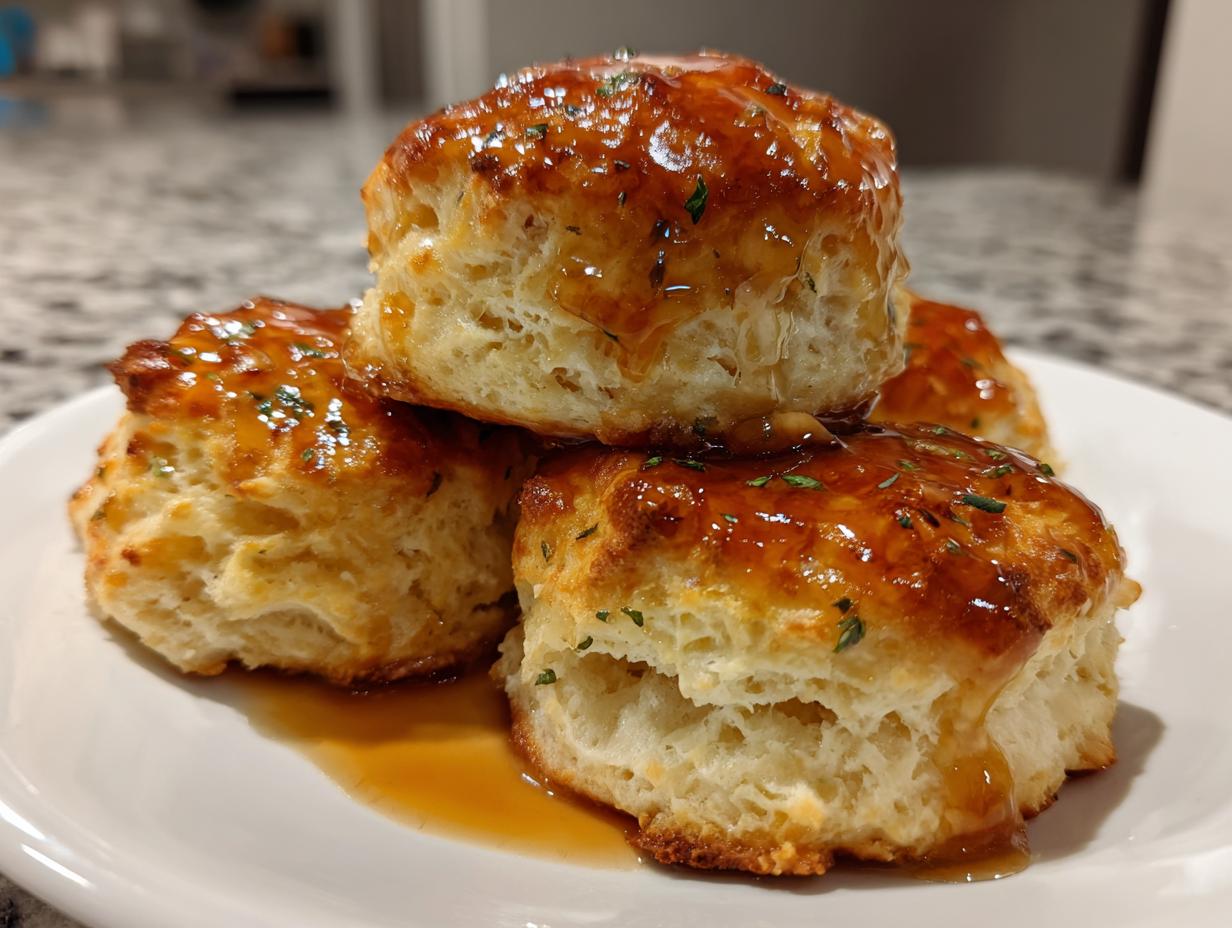 Honey Garlic Parmesan Biscuits