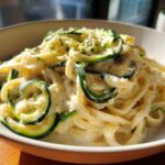 Lemon Basil Zucchini Pasta Alfredo