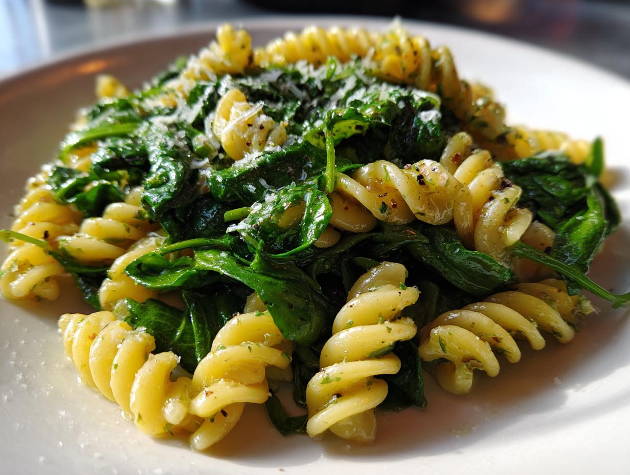 Lemon Fusilli with Arugula