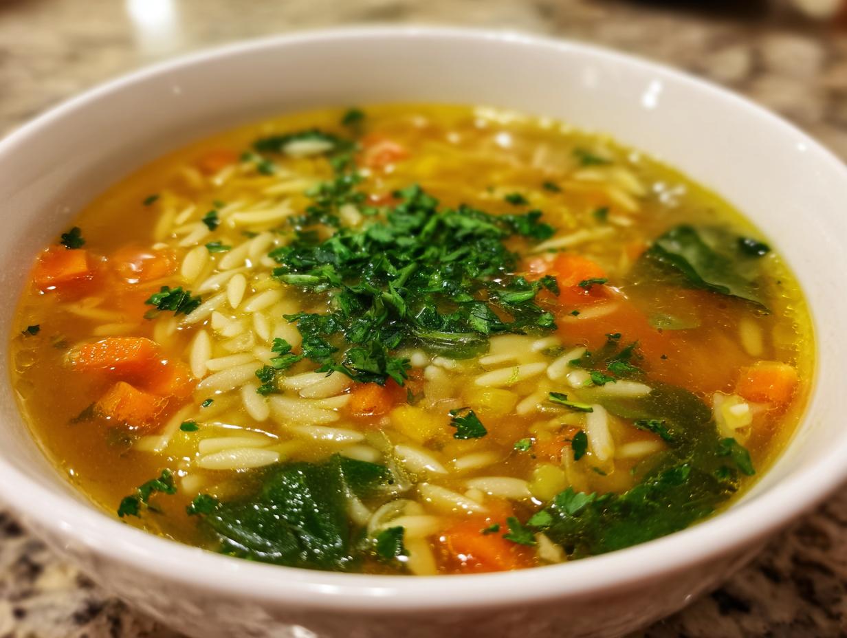 Lemon Orzo Soup