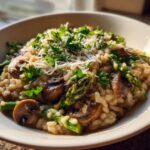 Mushroom Asparagus Risotto