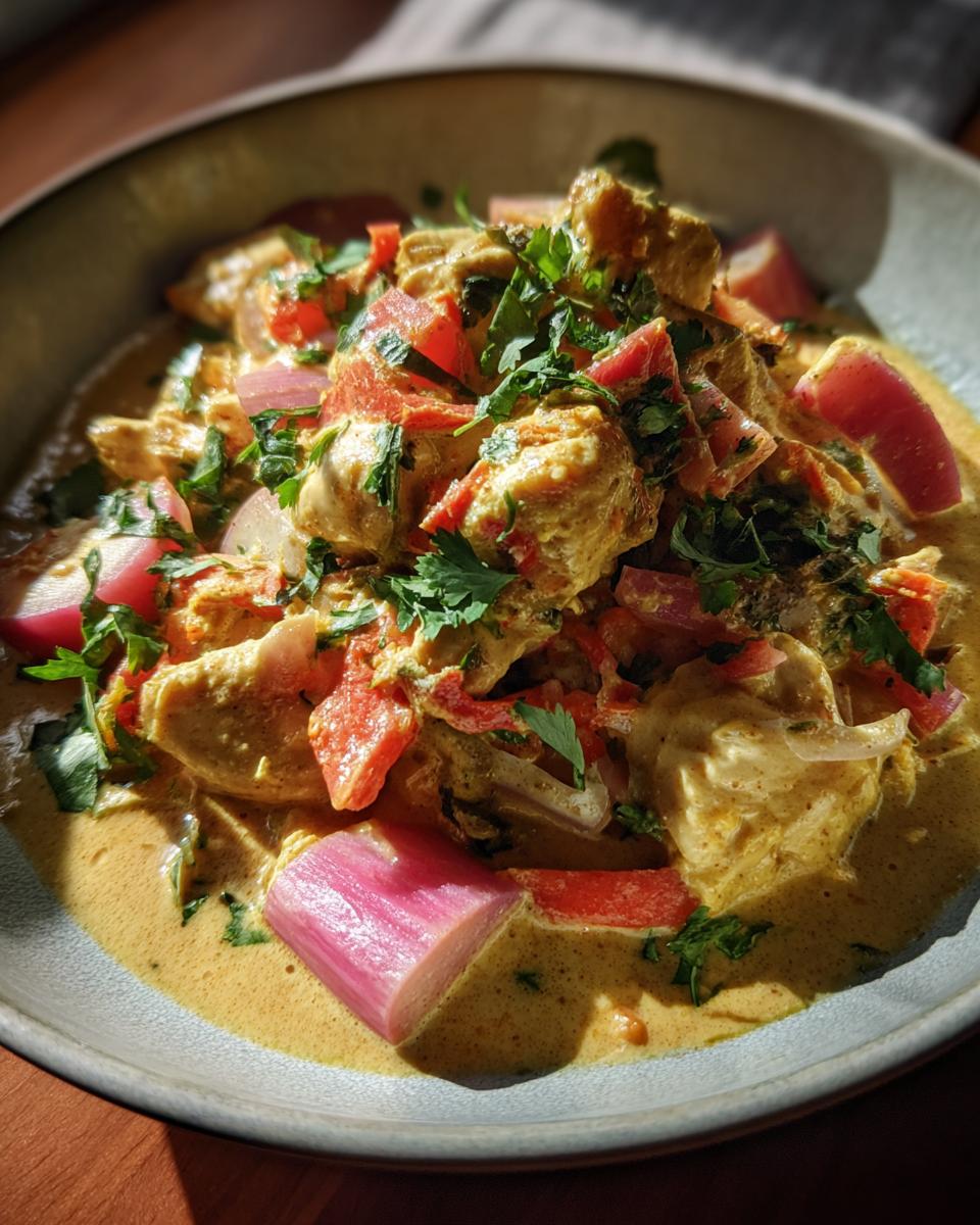 Rhubarb Curry Chicken - detail 1