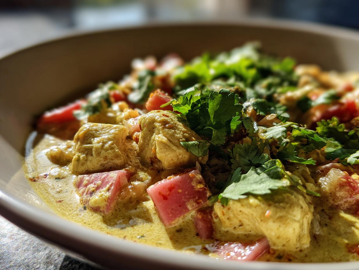 Rhubarb Curry Chicken