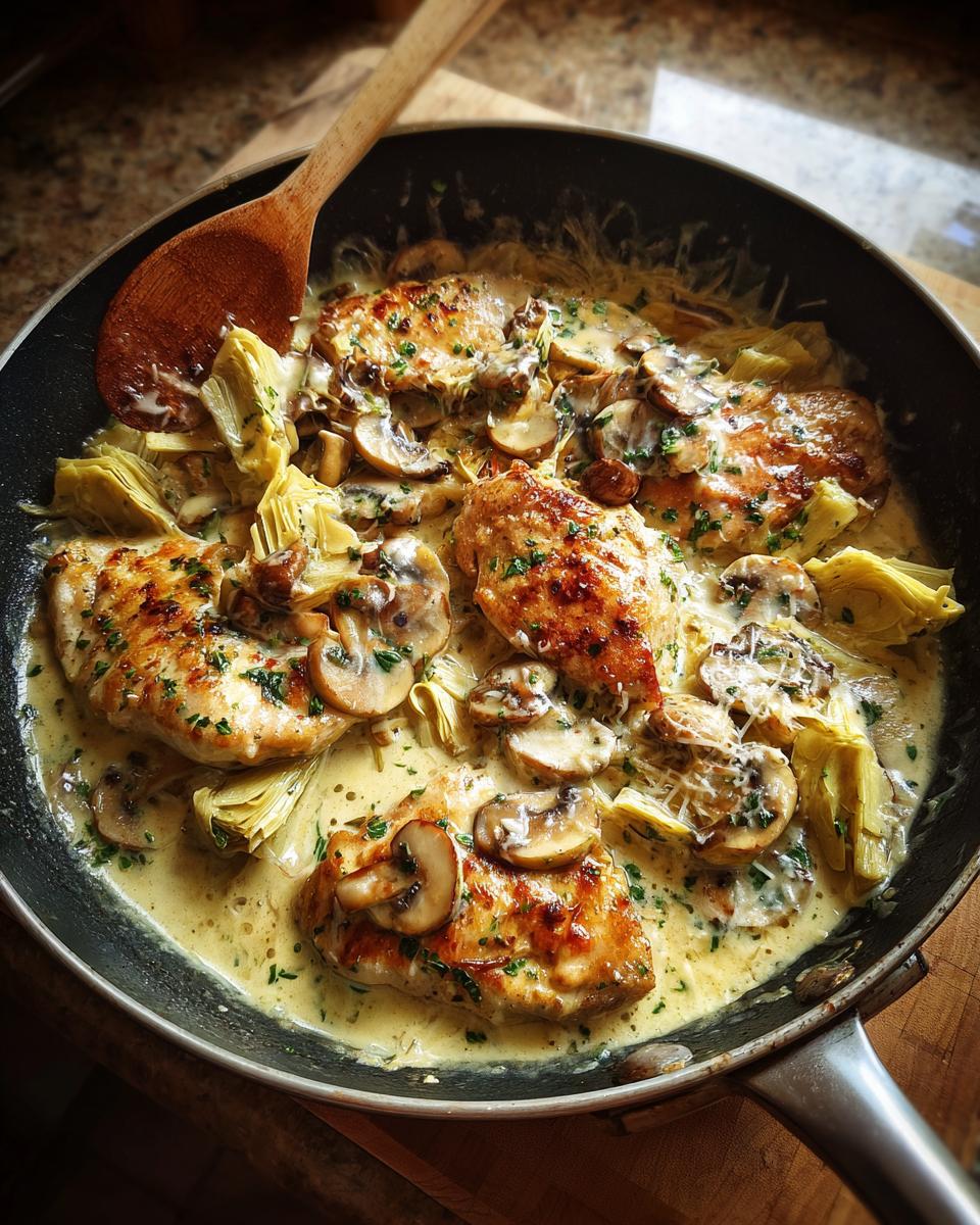 Romantic Chicken with Artichokes and Mushrooms - detail 1