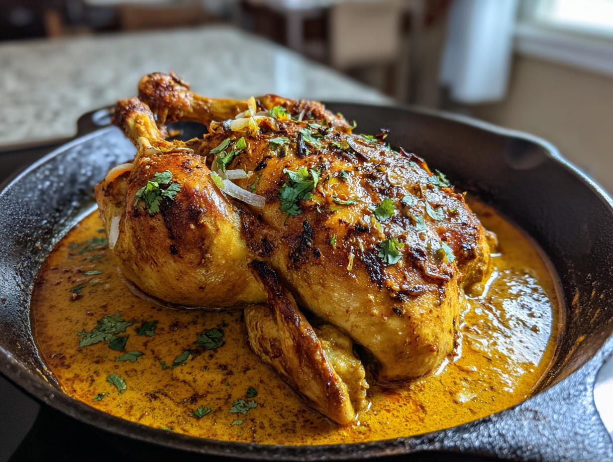 Skillet Curry Roast Chicken