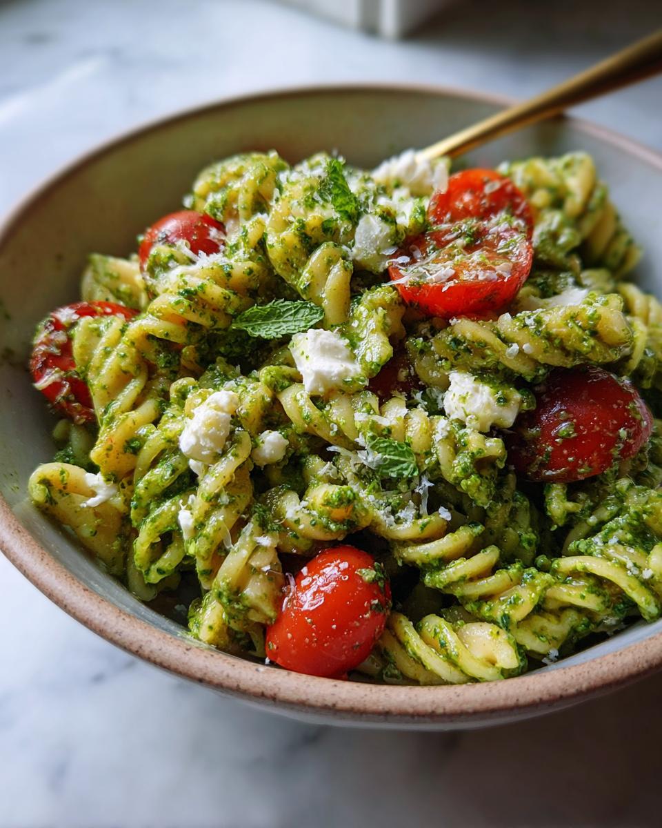 Spring Pea Pesto Pasta Salad - detail 1