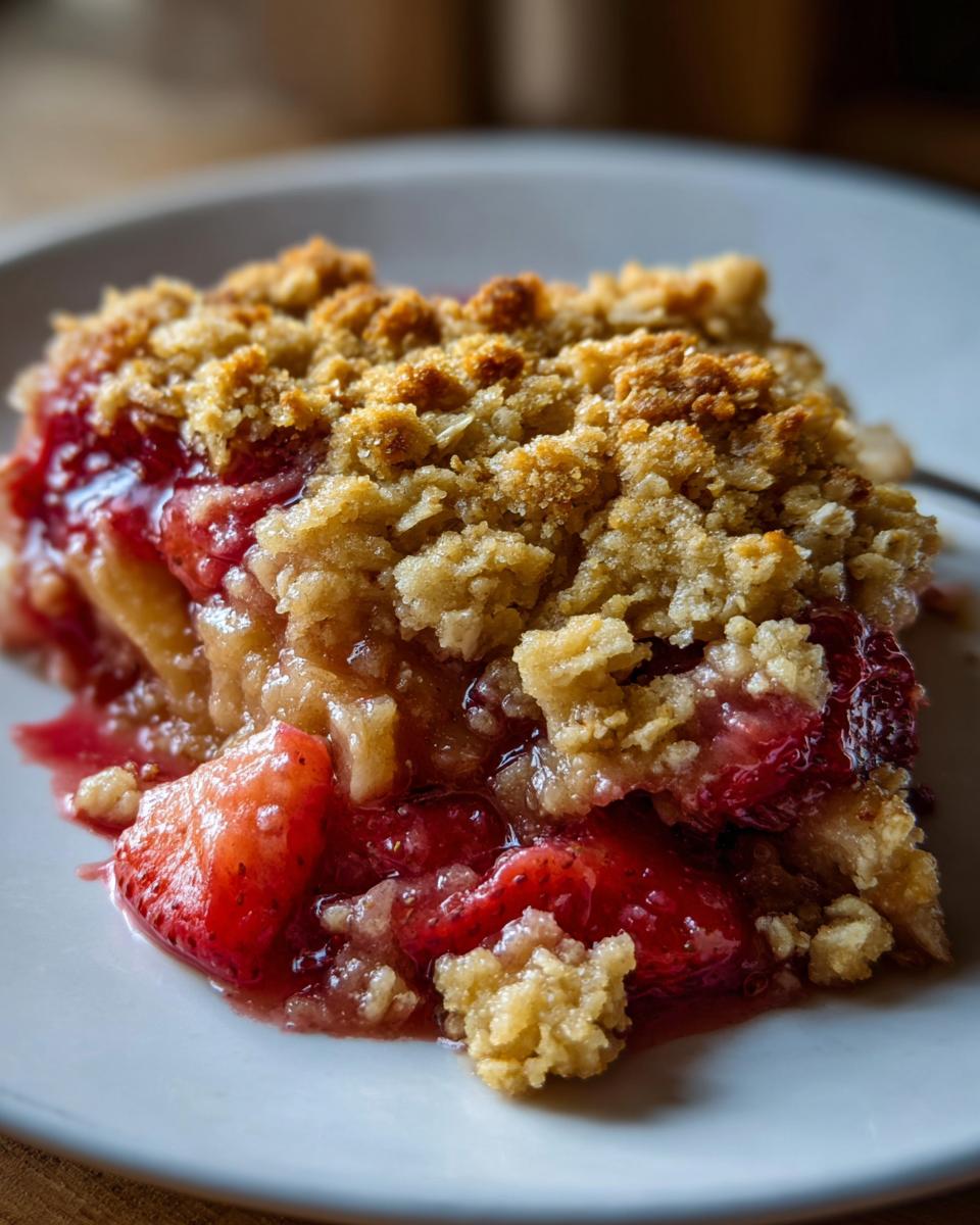 Strawberry Rhubarb Crumble - detail 1