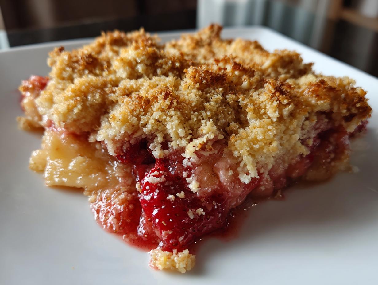 Strawberry Rhubarb Crumble