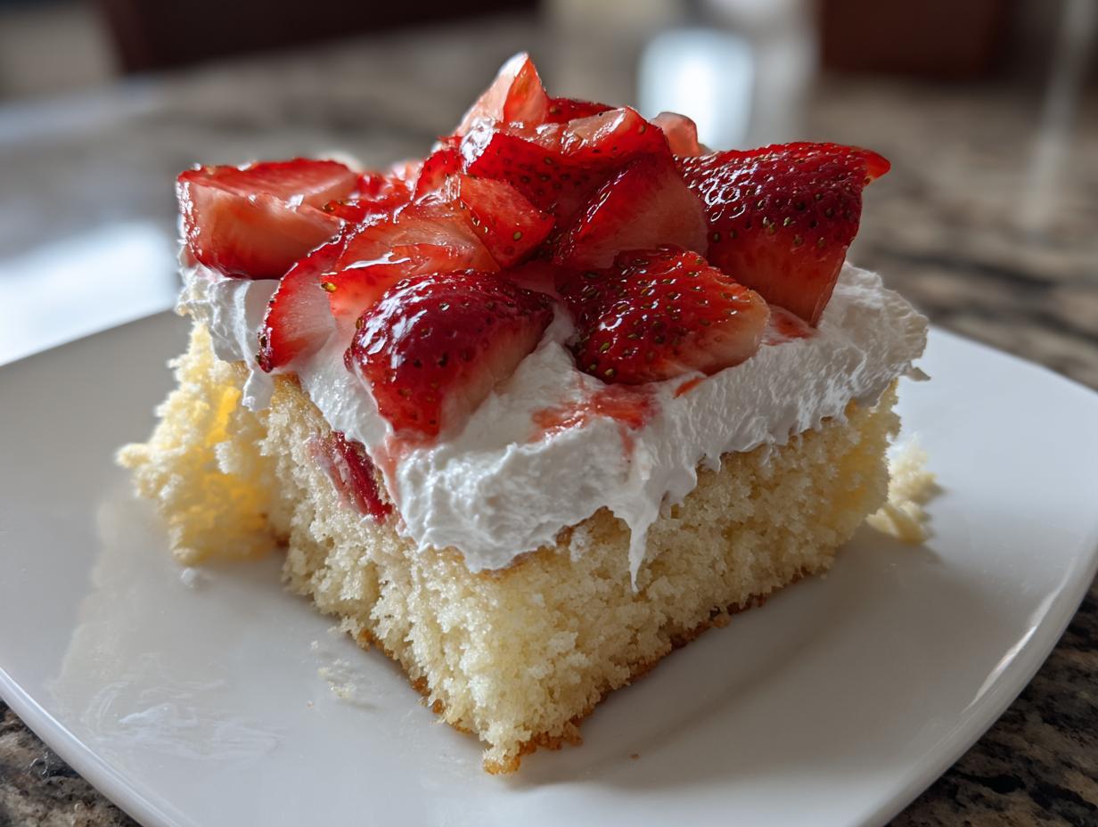 Strawberry Shortcake Sheet Cake