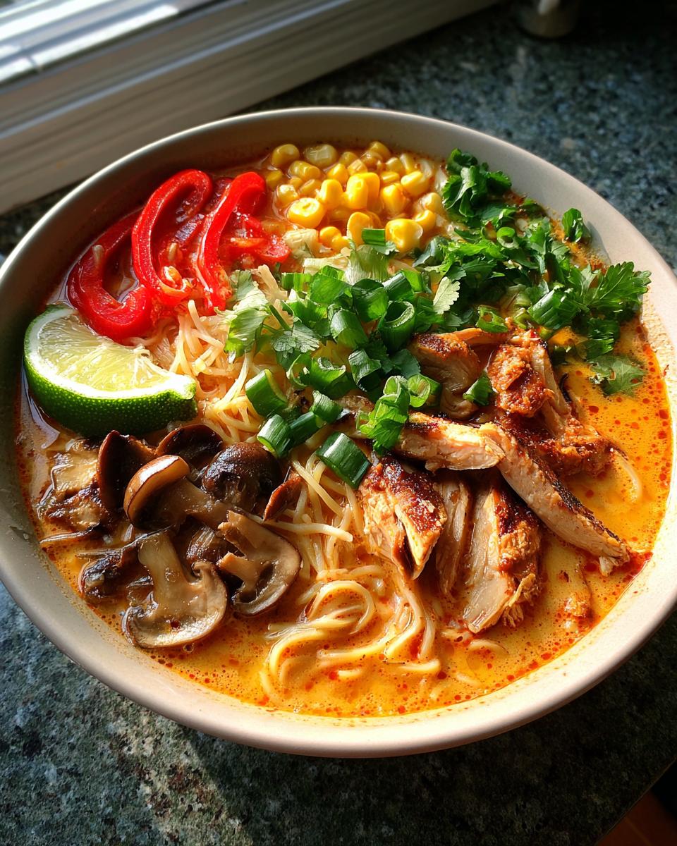 Thai Red Curry Noodle Soup - detail 1