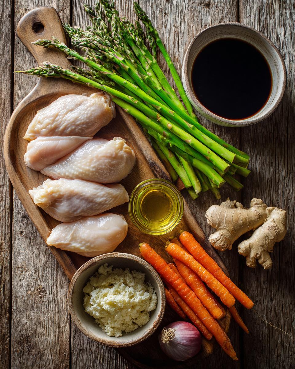 Apricot-Glazed Chicken with Spring Vegetables ingredients