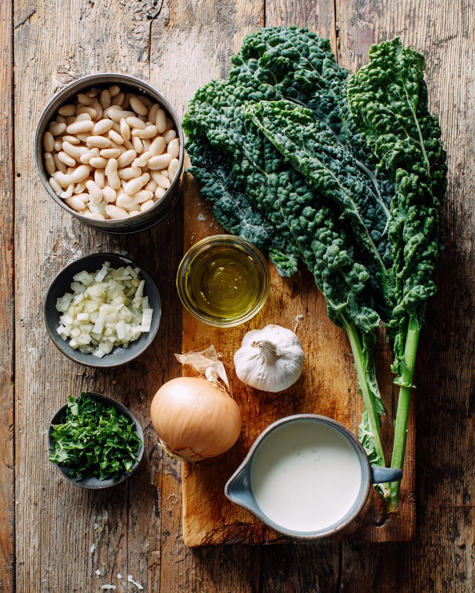 Beans, Greens and Cream ingredients