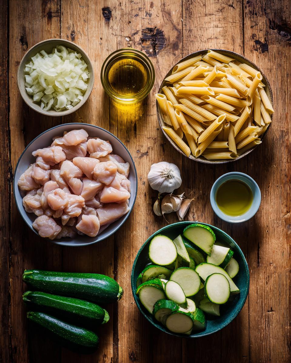 Chicken Primavera Pasta Bake ingredients