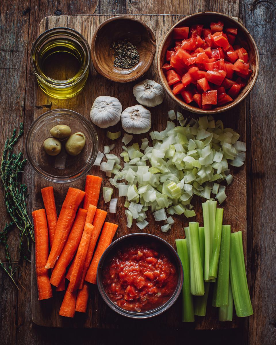 Classic Minestrone Soup ingredients