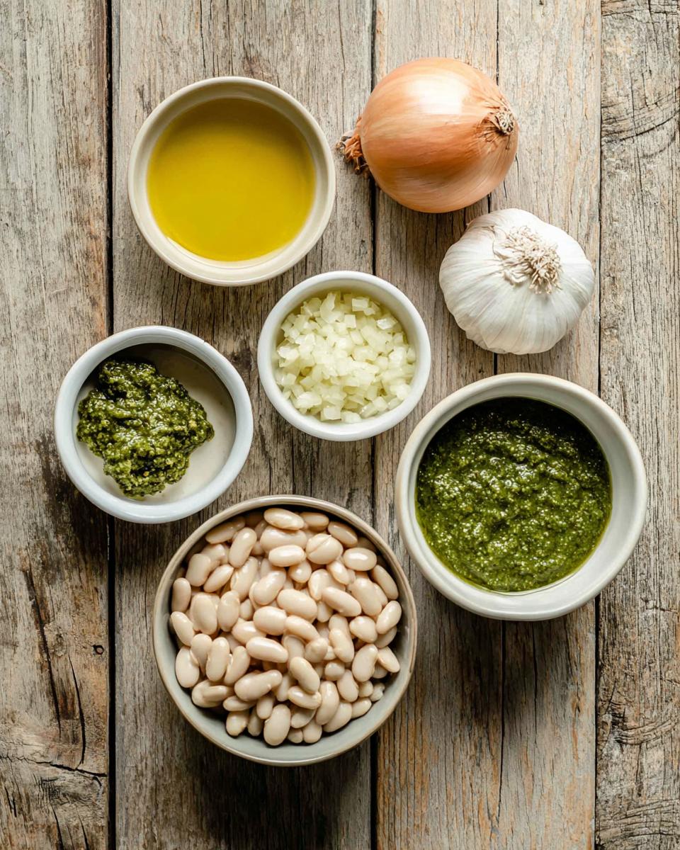 Creamy Pesto Beans ingredients