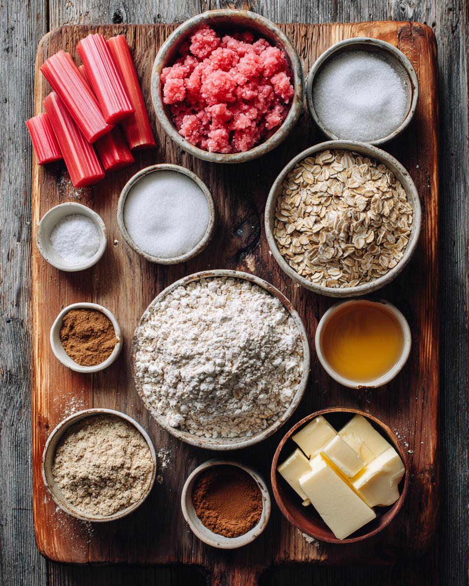 Easy Rhubarb Crisp ingredients